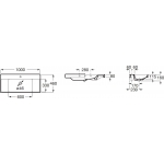 Roca ONA A32768A000 掛牆面盆：Fineceramic薄陶、整合置物架、長方形設計